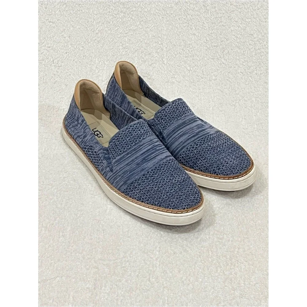 UGG Sammy Navy Heather Knit Slip On Sneakers Size 9